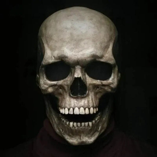 RYNX | Movable Jaw, Realistic Skull Mask For The Whole Head – Human Skeleton Mask For Halloween Parties