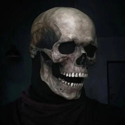 RYNX | Movable Jaw, Realistic Skull Mask For The Whole Head – Human Skeleton Mask For Halloween Parties