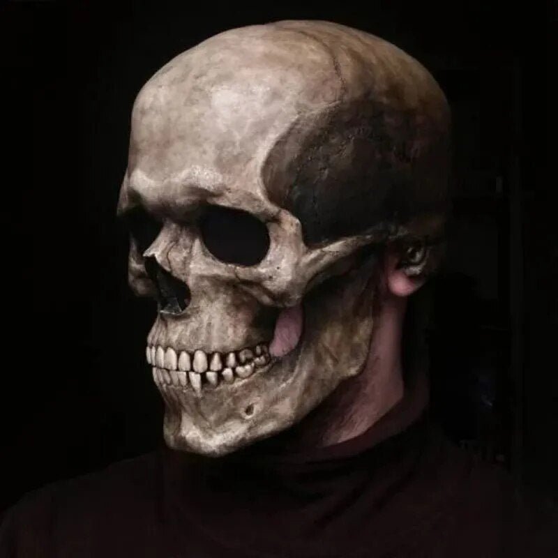 RYNX | Movable Jaw, Realistic Skull Mask For The Whole Head – Human Skeleton Mask For Halloween Parties