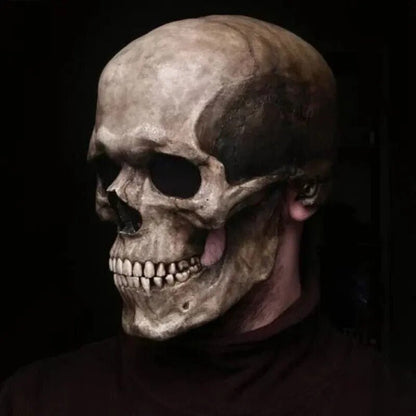 RYNX | Movable Jaw, Realistic Skull Mask For The Whole Head – Human Skeleton Mask For Halloween Parties