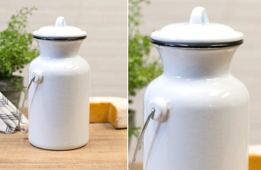 Rynx | Enamel milk jug with lid