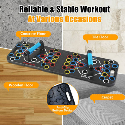 Rynx | Multifunctional Push Up Board Home Strength Training Equipment with 15 Workout Tools