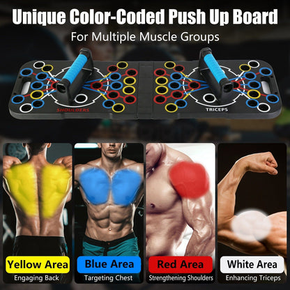 Rynx | Multifunctional Push Up Board Home Strength Training Equipment with 15 Workout Tools