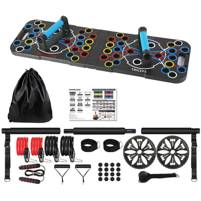 Rynx | Multifunctional Push Up Board Home Strength Training Equipment with 15 Workout Tools