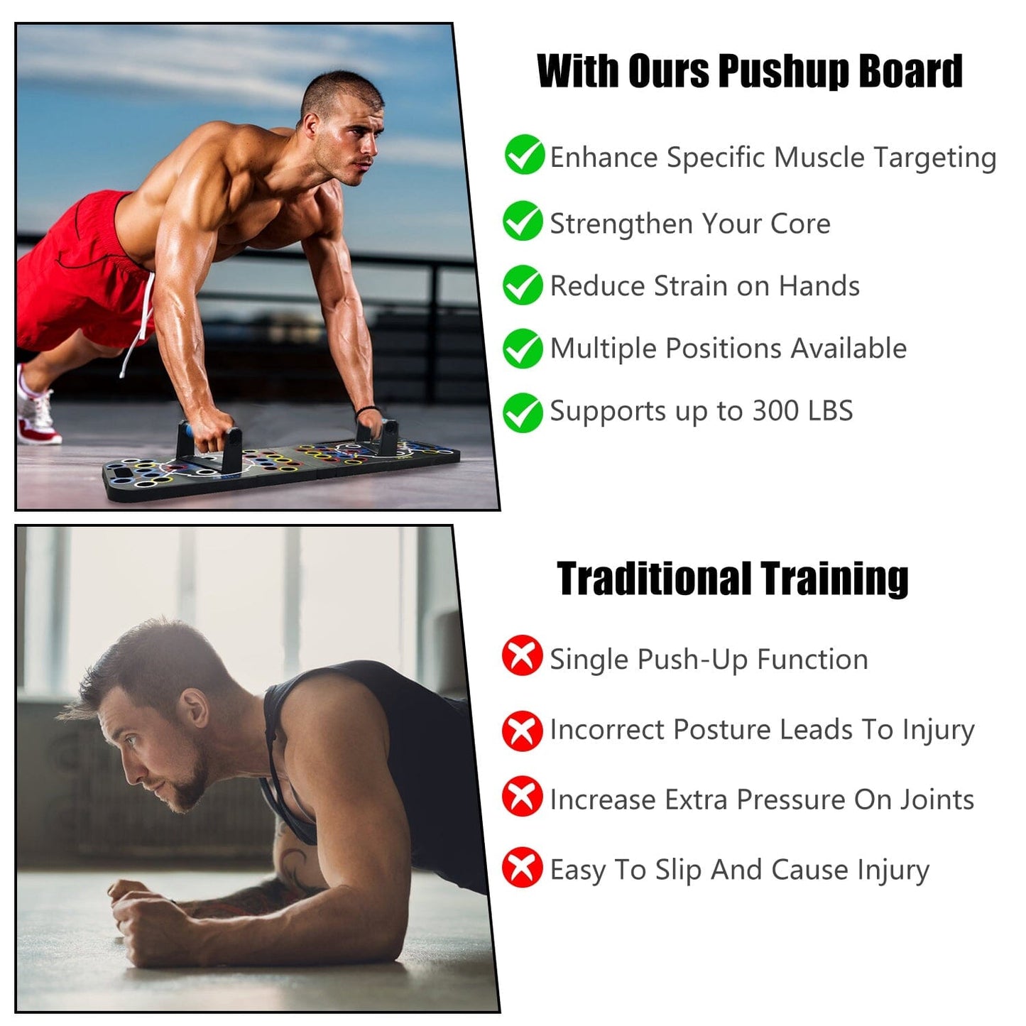 Rynx | Multifunctional Push Up Board Home Strength Training Equipment with 15 Workout Tools