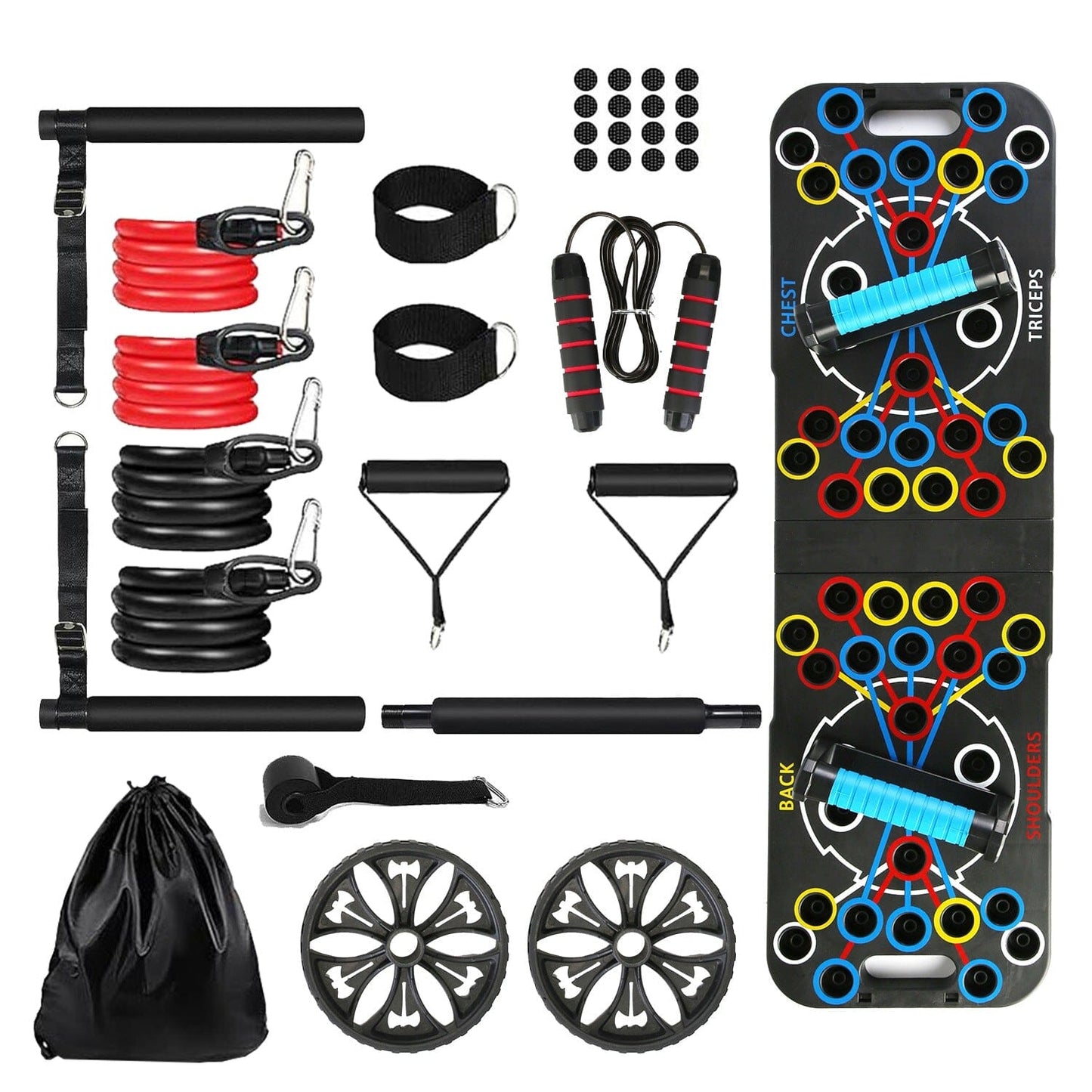 Rynx | Multifunctional Push Up Board Home Strength Training Equipment with 15 Workout Tools
