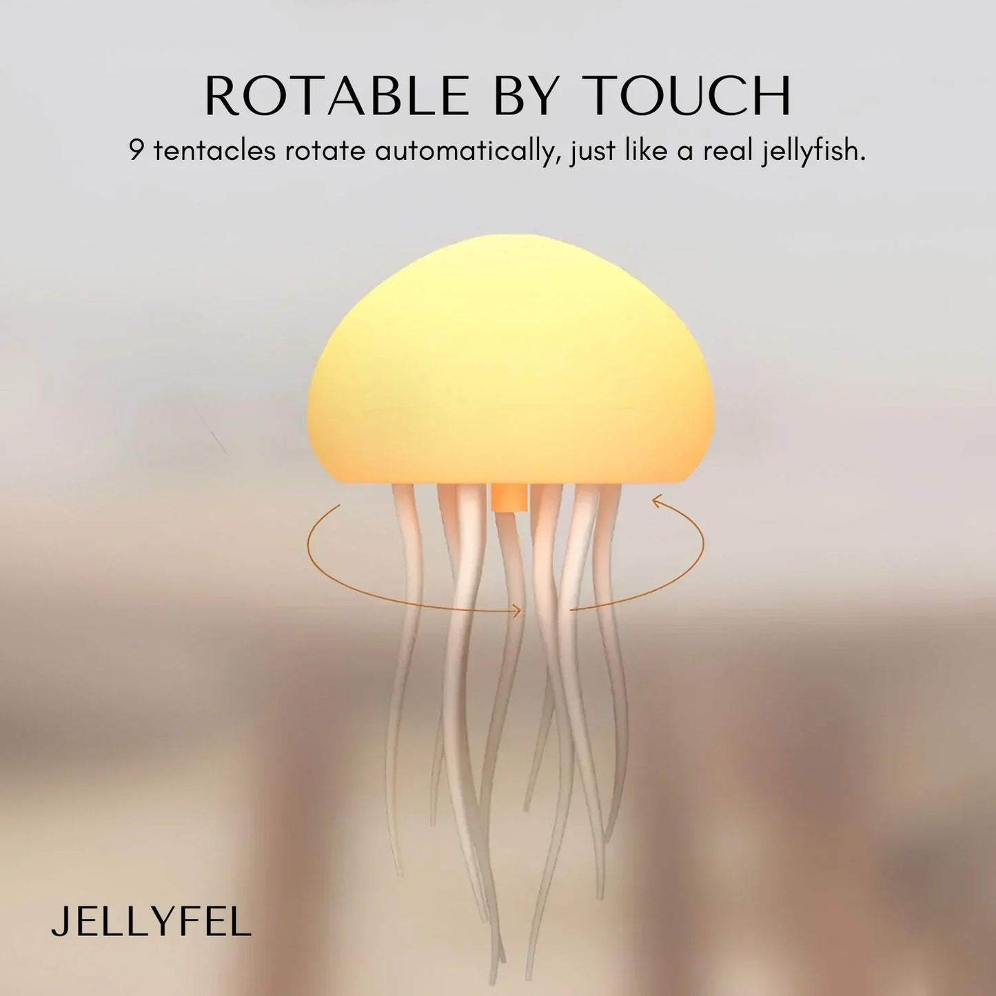 Rynx | JellyWave LED Jellyfish Lamp | Dancing Jellyfish Mood Light | Decorative LED Lamp | Underwater Atmosphere