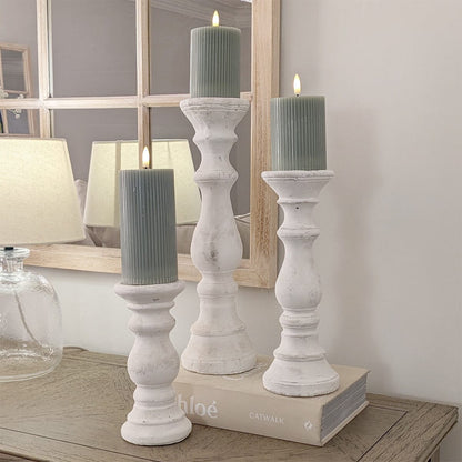 Rynx | Norfolk Medium Distressed Stone Candle Holder