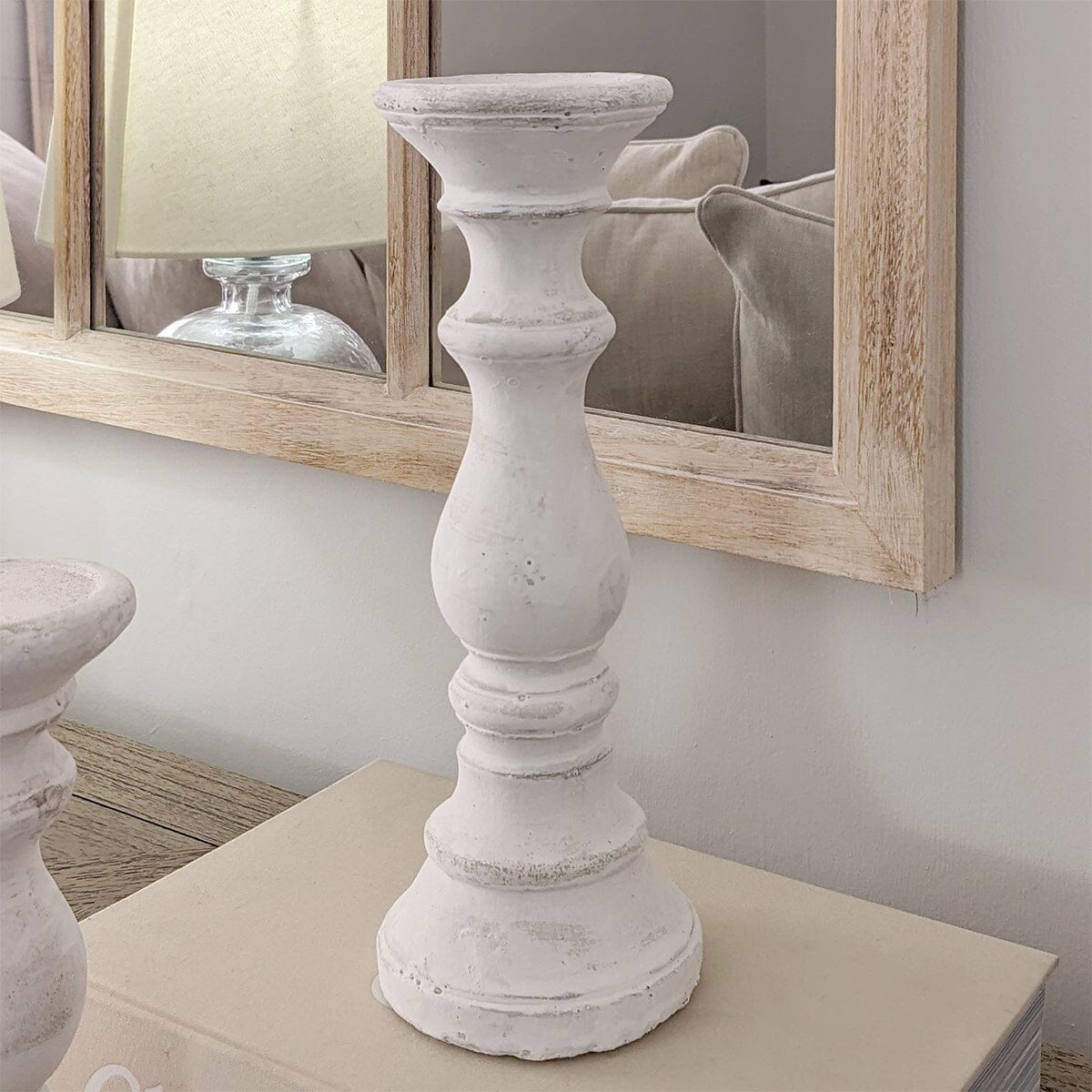 Rynx | Norfolk Medium Distressed Stone Candle Holder