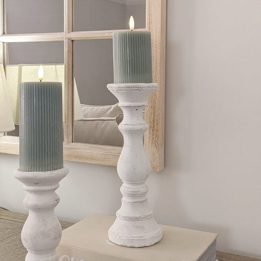 Rynx | Norfolk Medium Distressed Stone Candle Holder
