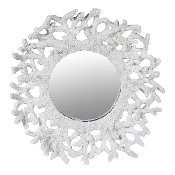 Rynx | Nouveau White Faux Coral Decorative Wall Mirror