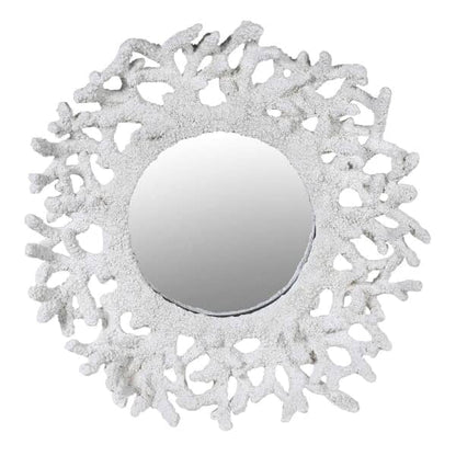 Rynx | Nouveau White Faux Coral Decorative Wall Mirror
