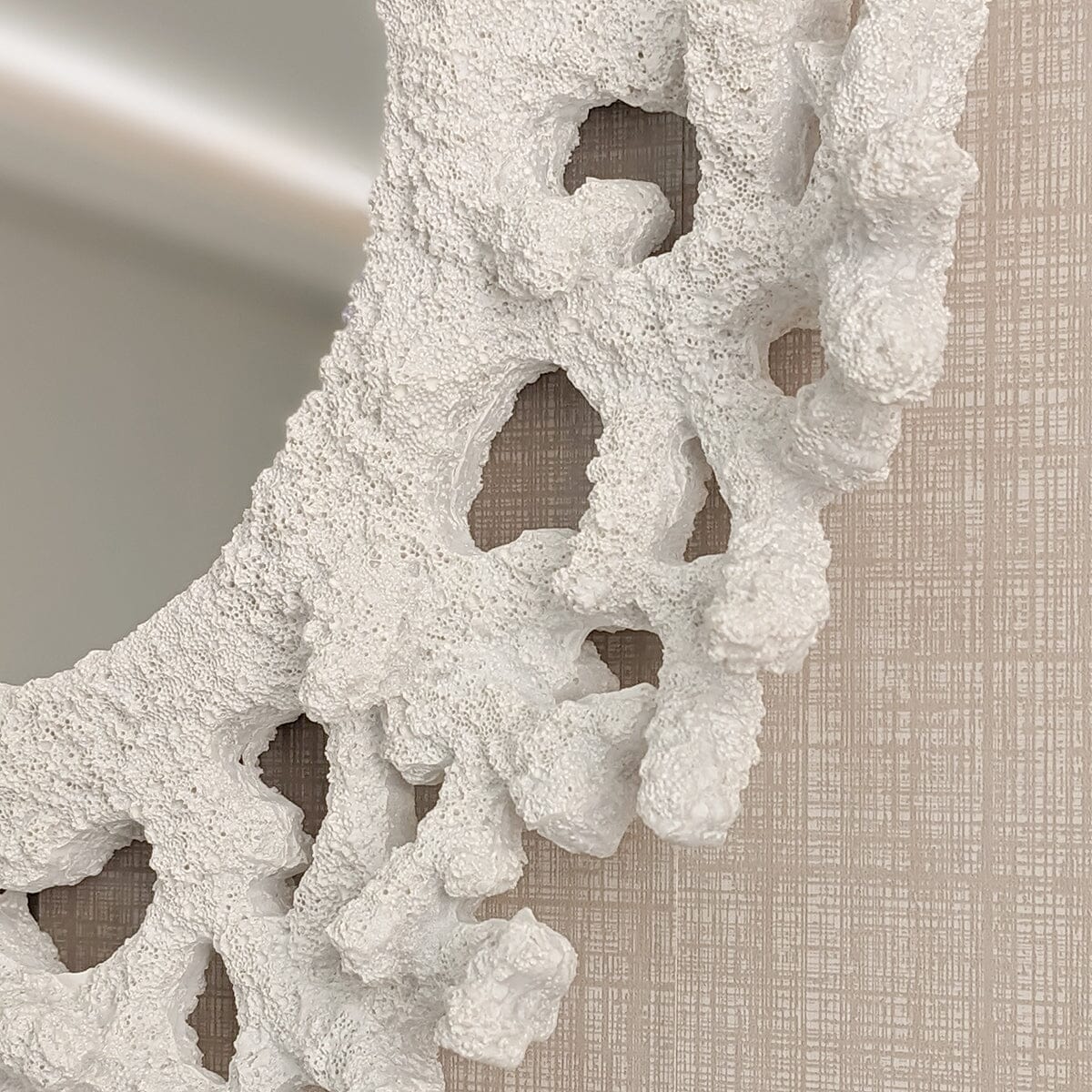Rynx | Nouveau White Faux Coral Decorative Wall Mirror