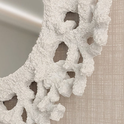 Rynx | Nouveau White Faux Coral Decorative Wall Mirror
