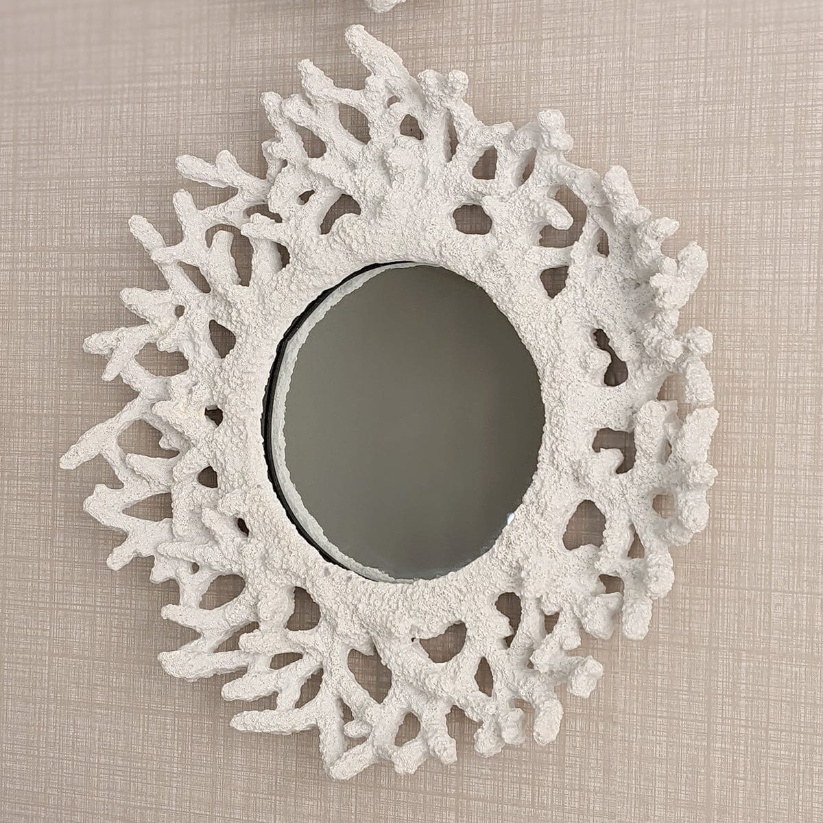Rynx | Nouveau White Faux Coral Decorative Wall Mirror