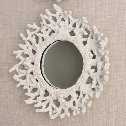 Rynx | Nouveau White Faux Coral Decorative Wall Mirror