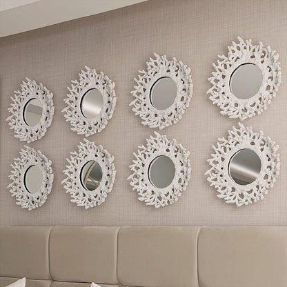 Rynx | Nouveau White Faux Coral Decorative Wall Mirror
