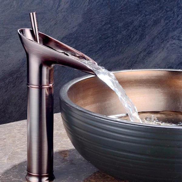 RYNX | Antique Waterfall Bathroom Sink Faucet