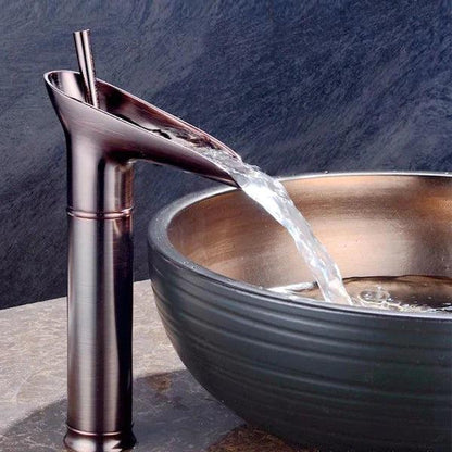 RYNX | Antique Waterfall Bathroom Sink Faucet