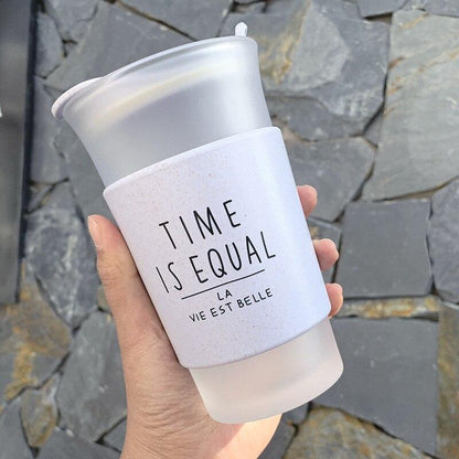 Rynx | Shady Kawaii Korean inspired 400ml glass water bottles - Perfect for students and couples