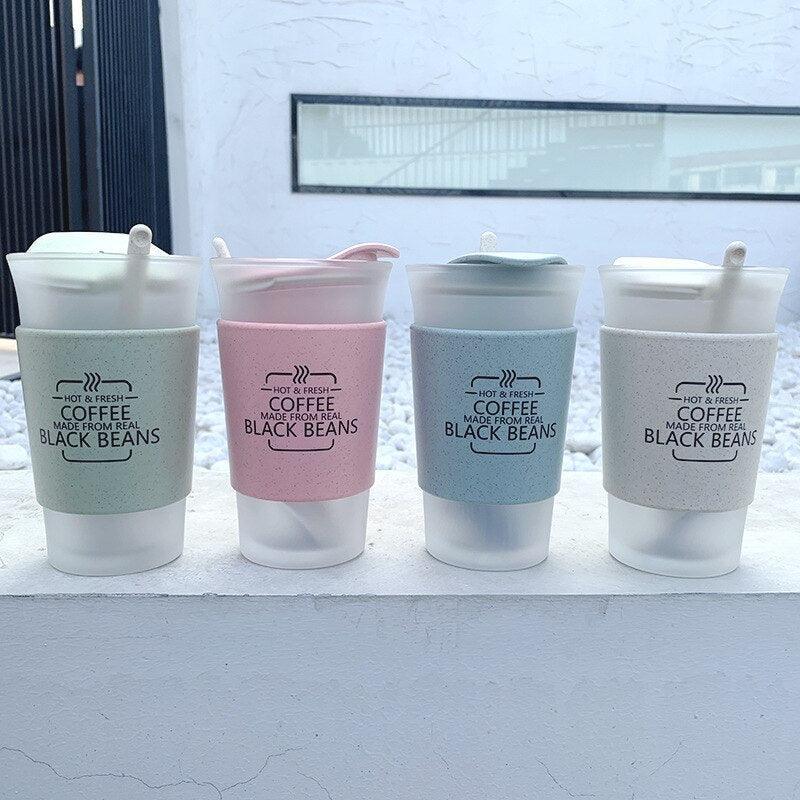 Rynx | Shady Kawaii Korean inspired 400ml glass water bottles - Perfect for students and couples
