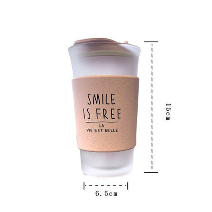 Rynx | Shady Kawaii Korean inspired 400ml glass water bottles - Perfect for students and couples