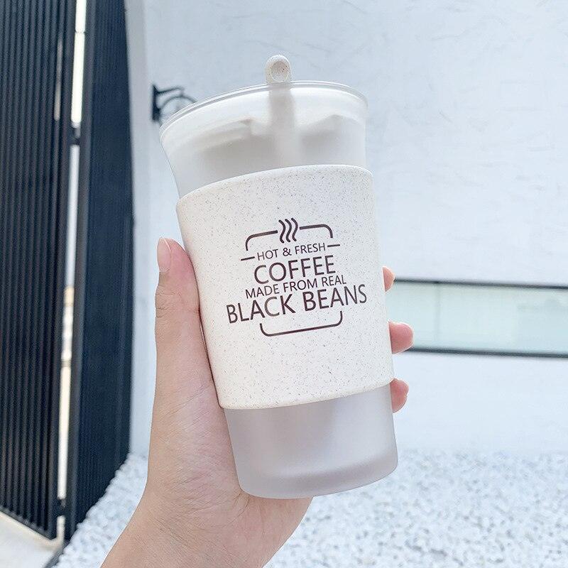Rynx | Shady Kawaii Korean inspired 400ml glass water bottles - Perfect for students and couples