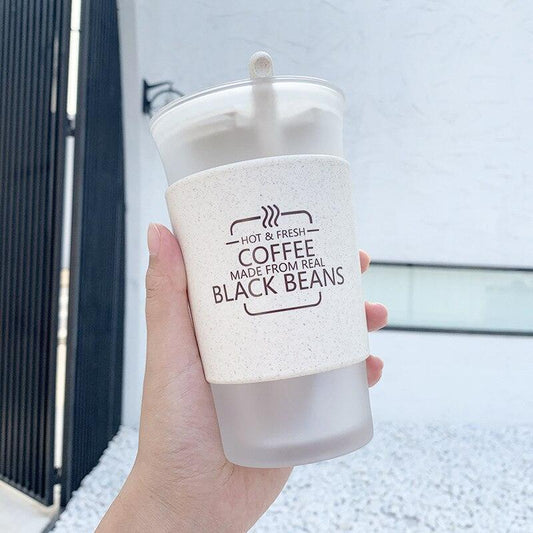 Rynx | Shady Kawaii Korean inspired 400ml glass water bottles - Perfect for students and couples