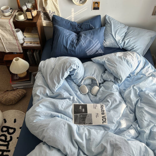 Rynx | Ocean-themed Blue Tones Cotton Bedding Set