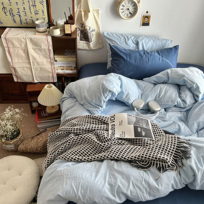 Rynx | Ocean-themed Blue Tones Cotton Bedding Set