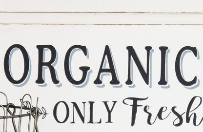 Rynx | Distressed wood "Organic Farm" sign