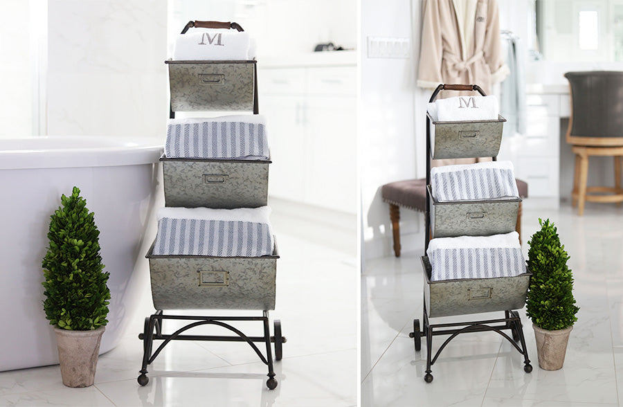 Rynx | Rolling three-tier storage cart