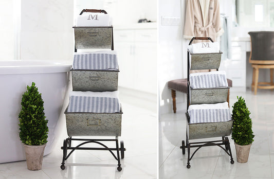 Rynx | Rolling three-tier storage cart