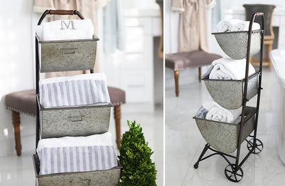 Rynx | Rolling three-tier storage cart
