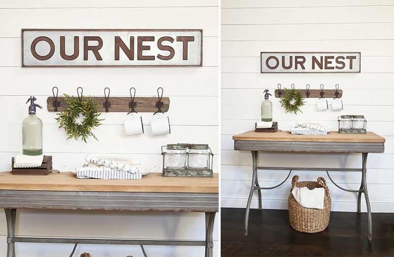 Rynx | *HUGE* Galvanized "Our Nest" Sign