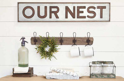 Rynx | *HUGE* Galvanized "Our Nest" Sign
