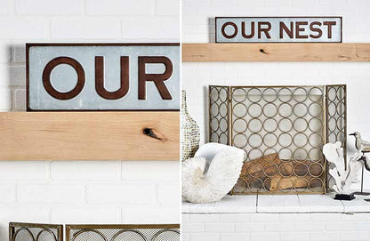 Rynx | *HUGE* Galvanized "Our Nest" Sign