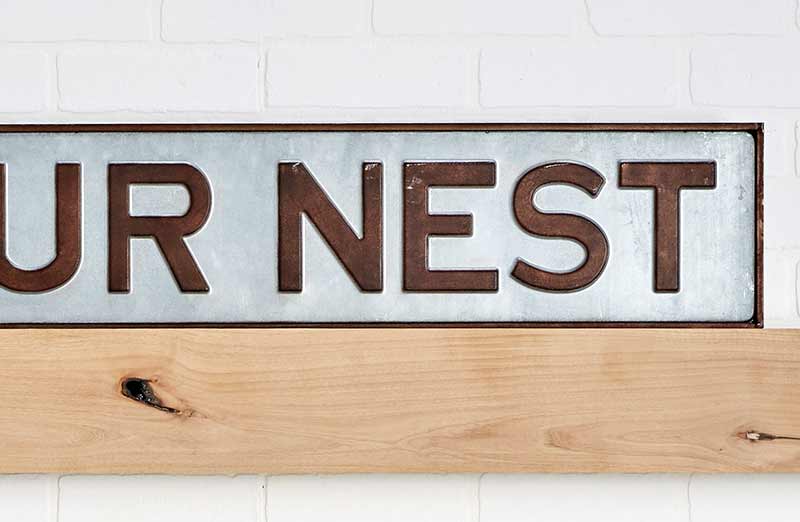 Rynx | *HUGE* Galvanized "Our Nest" Sign