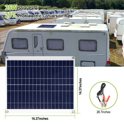 Rynx | Outdoor solar panel 12V 25W car battery charger