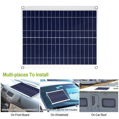 Rynx | Outdoor solar panel 12V 25W car battery charger