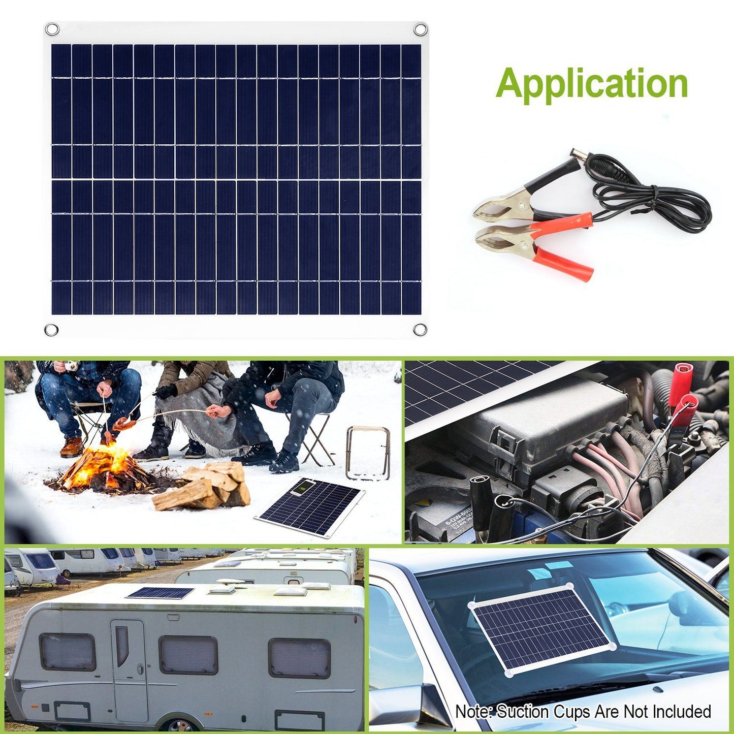 Rynx | Outdoor solar panel 12V 25W car battery charger