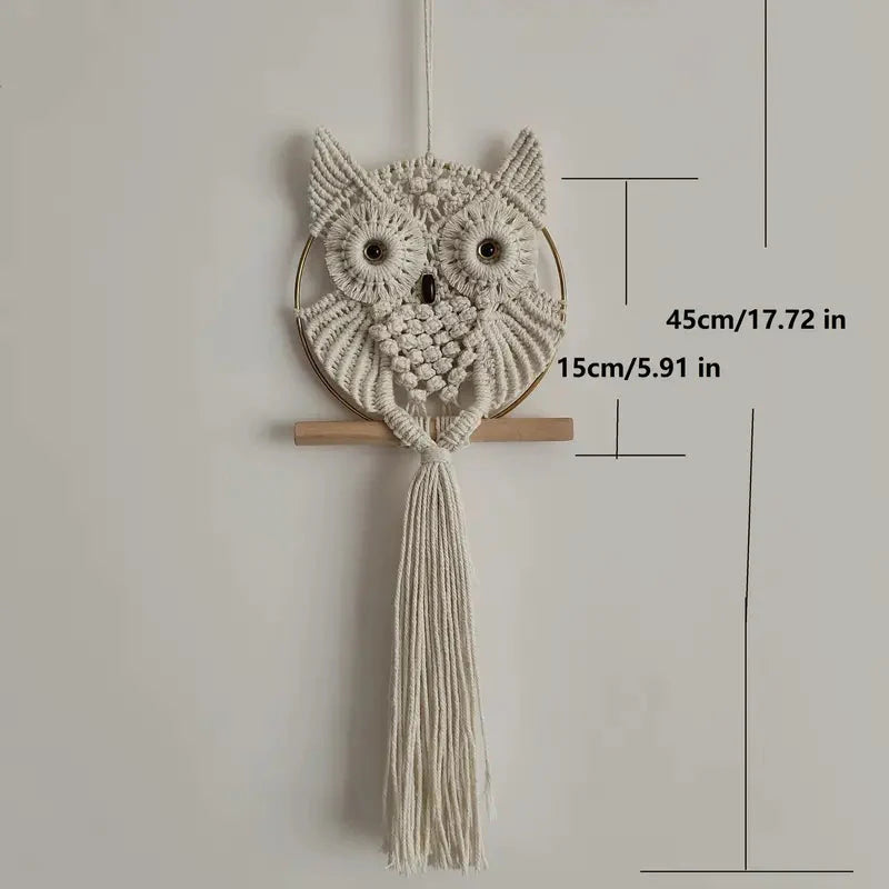Rynx | Owl Macrame Home Tapestry Boho Tapestry Wall Decor