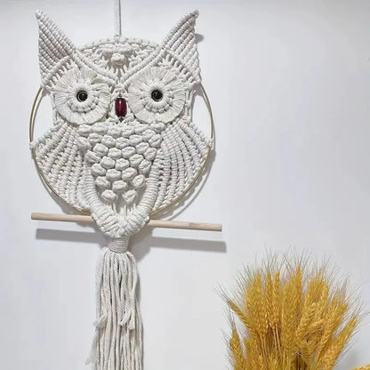 Rynx | Owl Macrame Home Tapestry Boho Tapestry Wall Decor