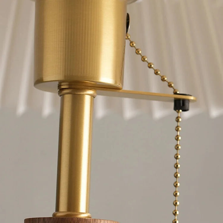 Rynx | GrainGlow Vintage Table Lamp made of Pleated Wood | Stylish Lighting | Perfect for Home