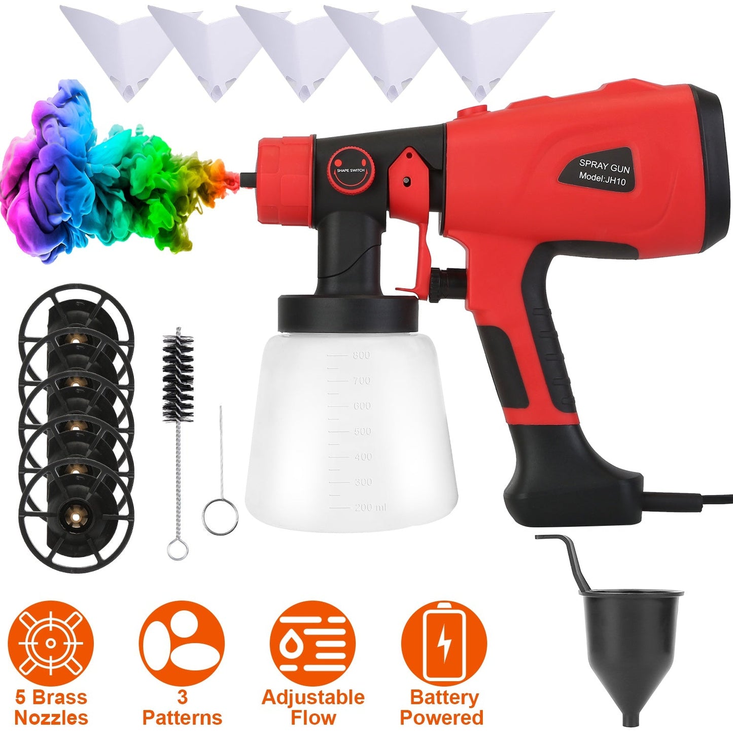 Rynx | Paint Sprayers HVLP Handheld Painter with 3 Spray Patterns