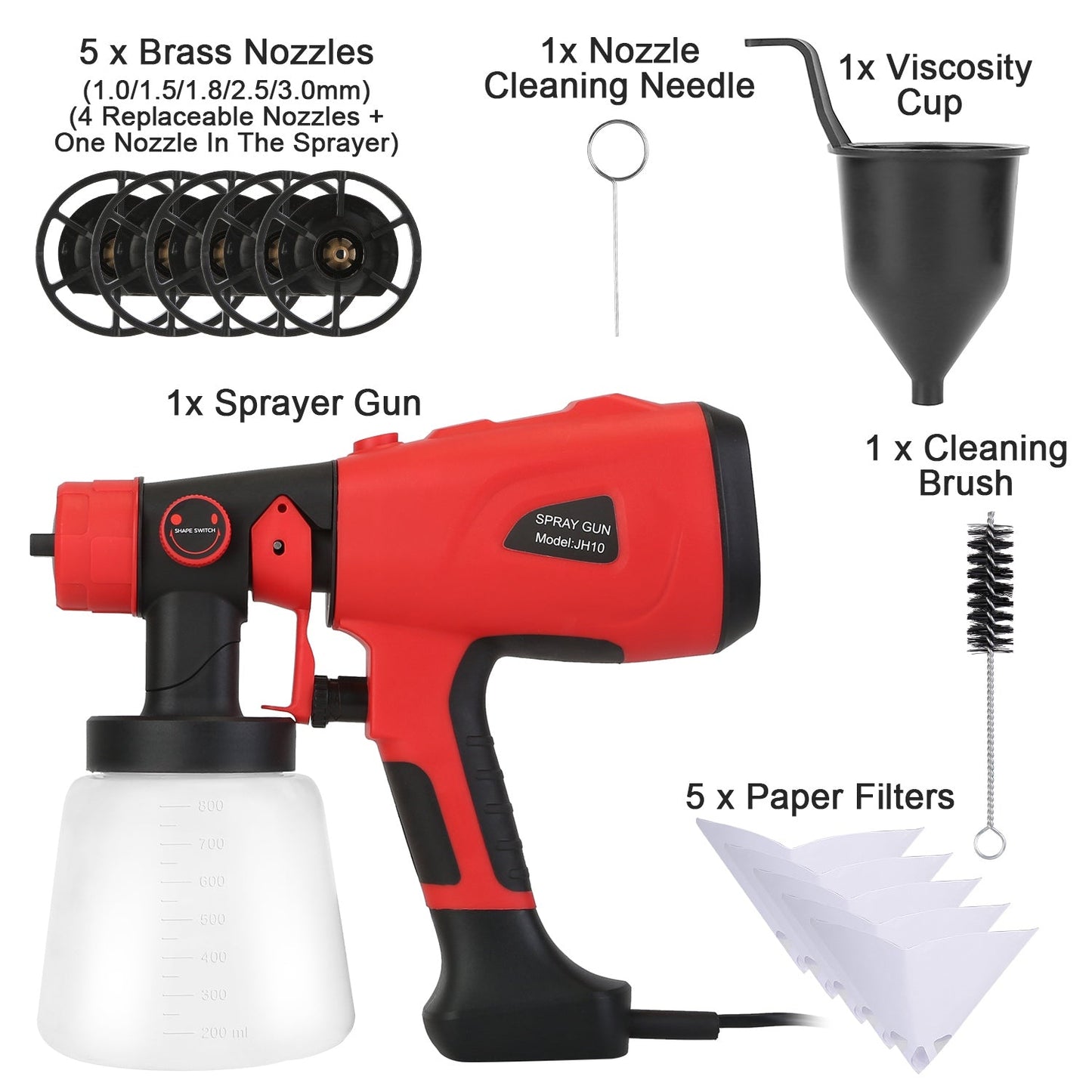 Rynx | Paint Sprayers HVLP Handheld Painter with 3 Spray Patterns