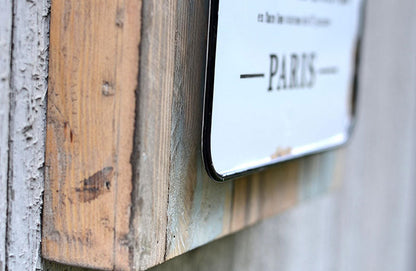 Rynx | Enamel Paris sign with wooden back