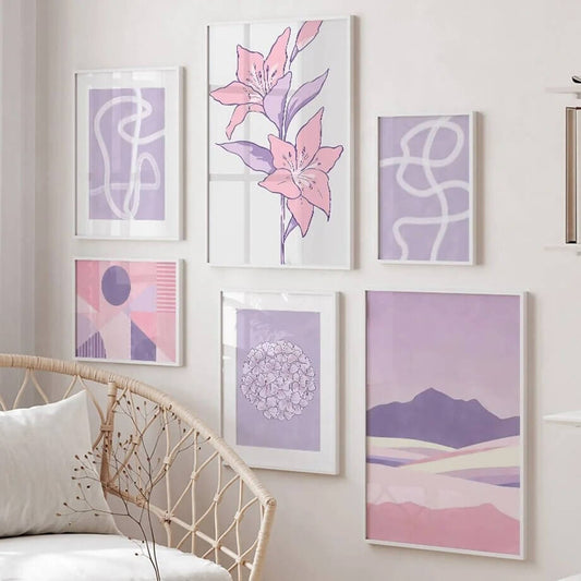 Rynx | Purple Minimal Art Canvas Poster