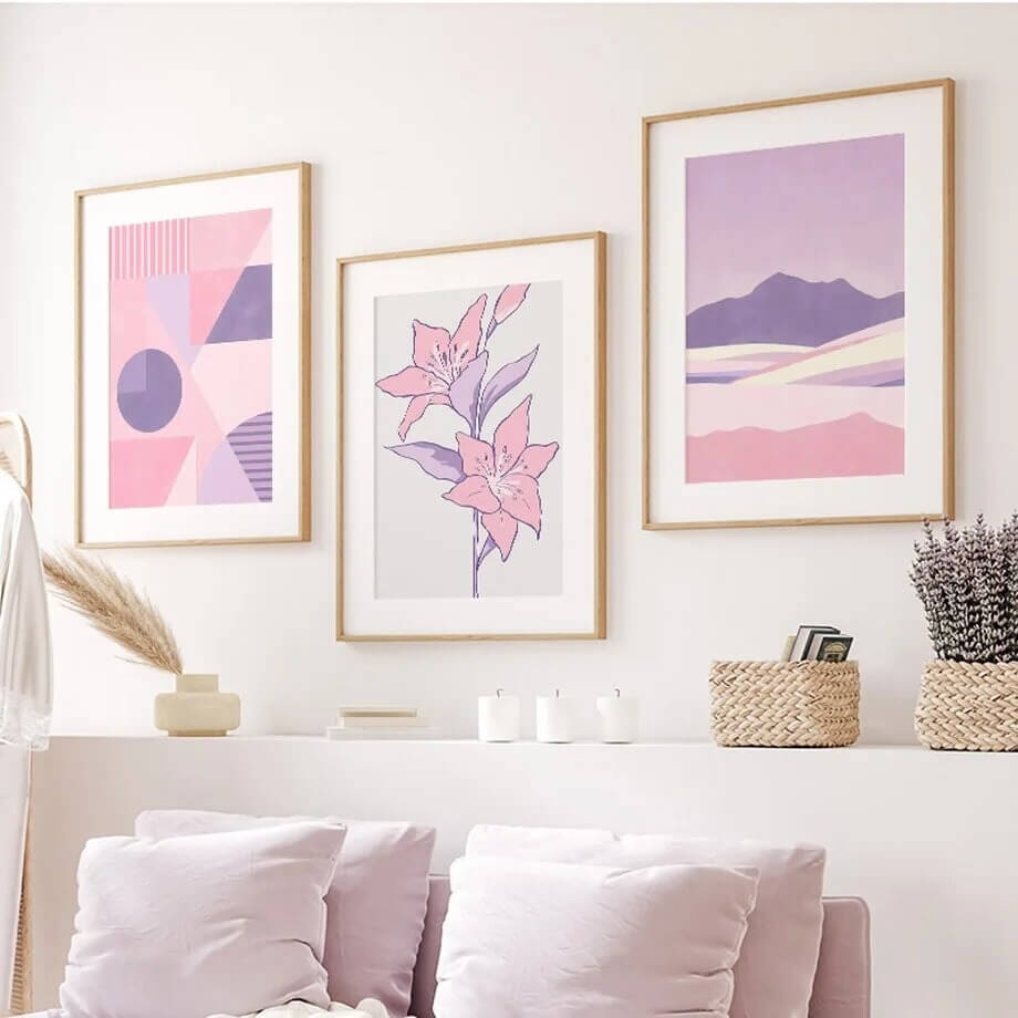Rynx | Purple Minimal Art Canvas Poster