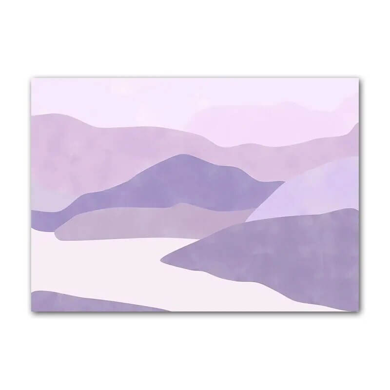 Rynx | Purple Minimal Art Canvas Poster